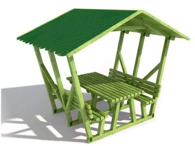 Ahşap Çatılı Piknik Masası AKB0714